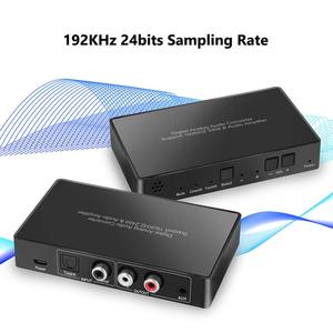 Toslink fibra óptica Digital Audio Coaxial a analógico estéreo RCA Audio 3,5mm Jack convertidor de auriculares DAC decodificador adaptador HIFI - Product Image 4