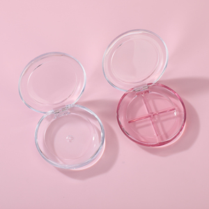 High Quality Customizable Plastic Eyeshadow <strong>Compacts</strong> New Design Flip-Top Snap-On Empty Concealer Compartments Embossed Printing - Product Image 4