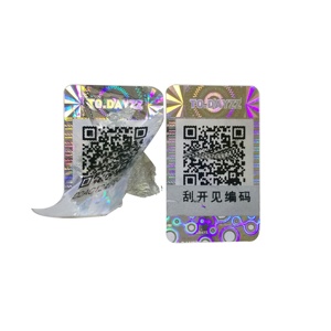 Logo personalizzato QR Code di Un Uso del Tempo Ologramma Ologramma Adesivo Etichetta di Sicurezza con L'alta Qualità - Product Image 1