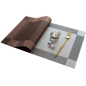 Factory Direct <strong>Wholesale</strong> <strong>Cheap</strong> No-slip Vinyl Heatproof Coffee <strong>Table</strong> Placemats for Dining PVC Fabric Weave Woven <strong>Table</strong> <strong>Mats</strong> - Product Image 4