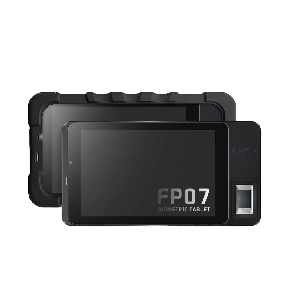HFSecurity FP07 Lecteur d'empreintes digitales SMS anti-poussière NFC Lecteur de carte Android 11 Tablette industrielle