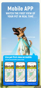 Traceur GPS pour animaux de compagnie avec collier de chien étanche vidéo en direct avec caméra 2.5K et alertes à distance - Product Image 6