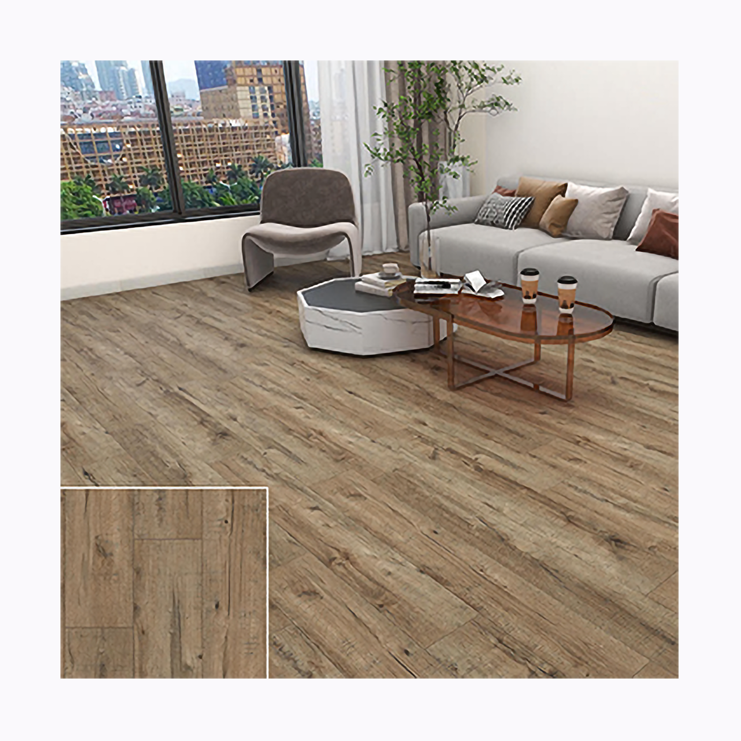 MGM88007-008 de tablón de vinilo para pisos SPC