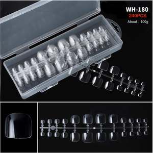 Ultra ince dikişsiz ABS ayak tırnak ipuçları tam kapsama için 240 adet yeni varış şeffaf tırnak salonu tarzı - Product Image 6