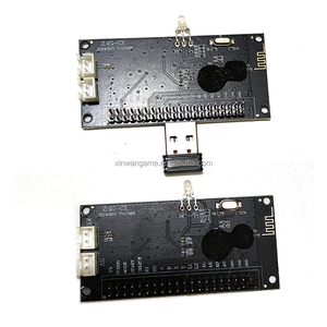 Two-Player 2.4G Wireless <strong>Arcade</strong> Stick <strong>Controller</strong> DIY PC Mame <strong>USB</strong> Board with Encoder Plate Push Buttons Coin Pusher Enclosure