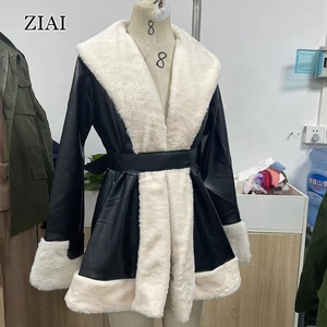 批发新款仿兔毛一体收腰保暖夹克