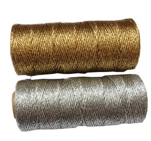 100 m 1.5mmゴールドメタリック非弾性PET/コットンコード包装用ユニークでスタイリッシュなデザイン - Product Image 2