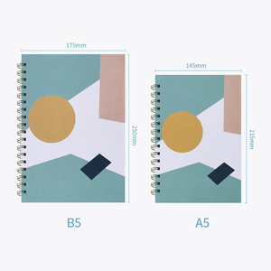 Design semplice Custom B5 A5 formato cartonato con copertina rigida carta stampata a colori Notebook 80 fogli 100 filo rilegatura diario - Product Image 5