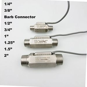 高品质1/2 “3/4” 1 “霍尔效应脉冲塑料流量计不锈钢涡轮水流量传感器，带3根线 - Product Image 4