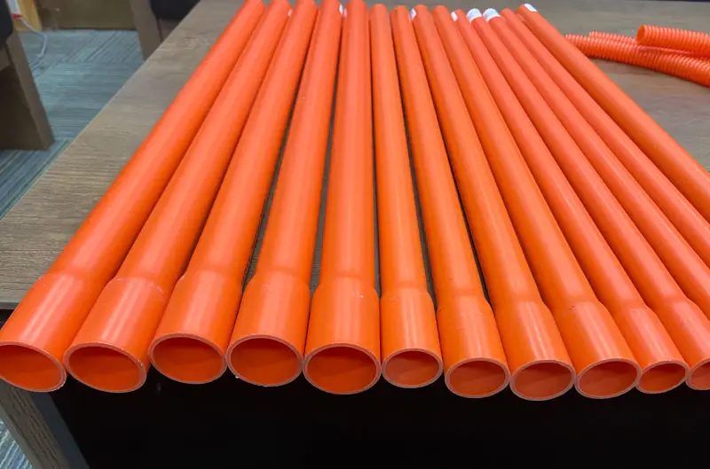 Pipa PVC Listrik Insulasi Panas Menyusut 1 Inci Jadwal 40 Orange Lengan Saluran Kaku UL Disetujui