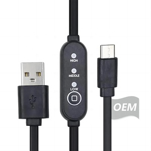 Cable de interruptor de encendido/apagado Usb C, Control de temperatura ajustable de bajo precio, Cable de Control de 3 velocidades, 5V