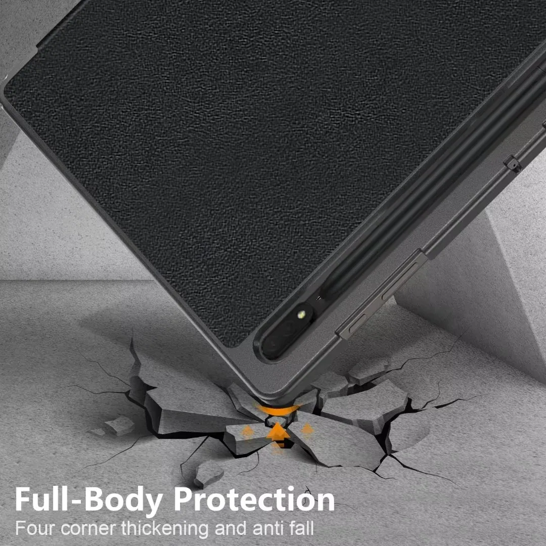 Para Samsung Tab S9 11 X710 X716B X718U Capa de Couro Tablet Capa Protetora Tri-fold Galaxy S9 Smart Case Auto Sleep