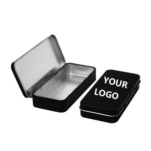 Wholesale Custom Printed Metal <strong>Hinged</strong> Tin <strong>Box</strong> Small Rectangular Tin <strong>Box</strong> for Storage - Product Image 1