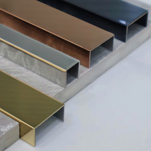 Dải thép không gỉ trang trí cạnh kim loại đúc cho tường gạch hồ sơ thép không gỉ Vàng Titan <span class=keywords><strong>TRIM</strong></span> rãnh hình chữ U - Product Image 3