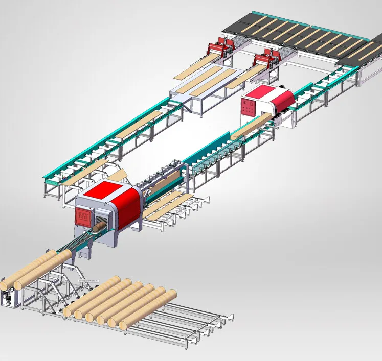 Línea de producción de productos de madera, máquina de sierra de madera, máquina de palés de madera