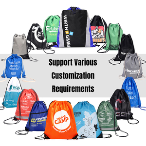 Bolsa de cordón reutilizable personalizada, mochila con cordón, mochila escolar con cordón de poliéster para uso en exteriores - Product Image 2