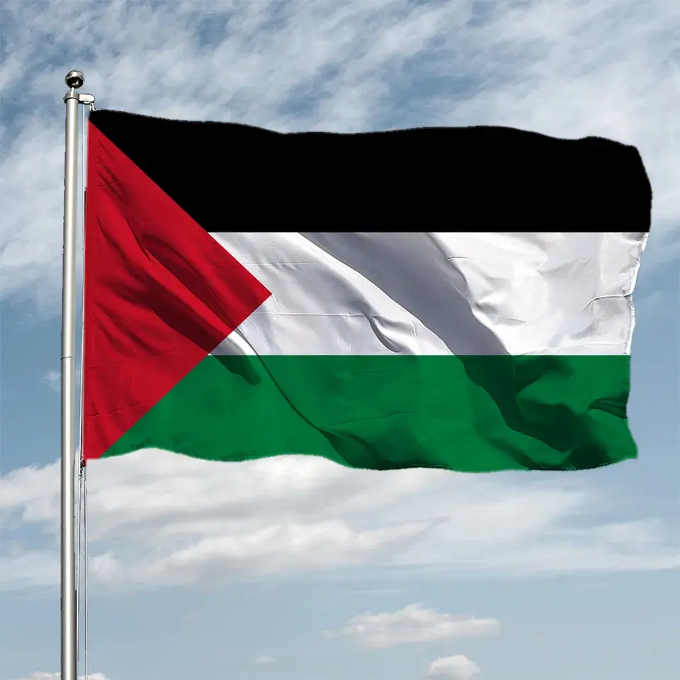 Bandera de Palestina personalizada 3*5 pies 90*150cm Bandera de país de Palestina para publicidad de promoción, coche de bandera de Palestina