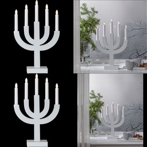 Fensterleuchter "Selma", 5-flammig, grau-dekorativ für gemütliche Atmosphäre, 20cm (924921965) - Product Image 1