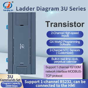 Huaqingjun 24DI 24DO Transistor Output PLC RS485 232 uscite a impulsi scaletta diagramma Modbus RTU PLC Controller per motori passo-passo - Product Image 2