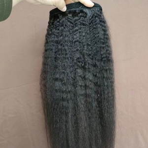 热卖扭结直夹接发高品质生处女发快速交货巴西发货商 - Product Image 1