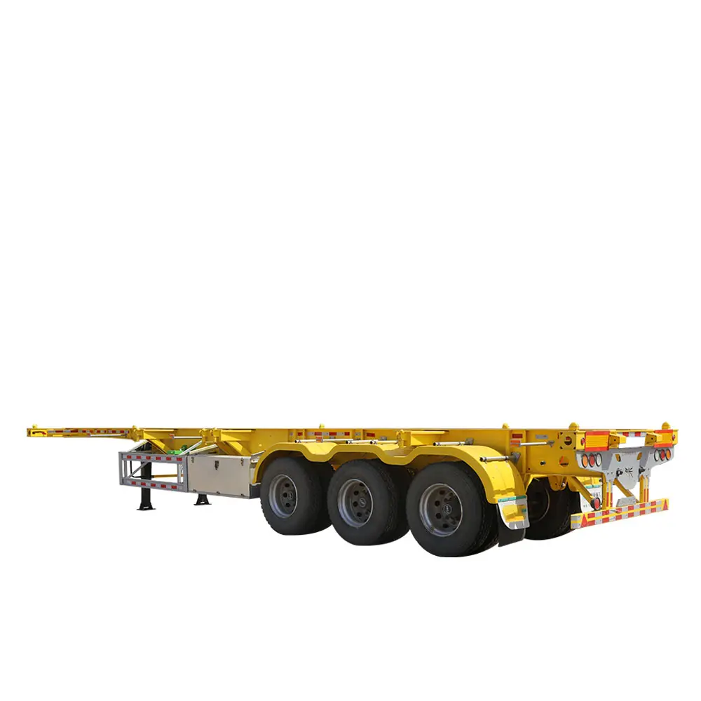 Châssis semi-remorque 3 essieux conteneur d'expédition 40 pieds/pieds châssis squelettique semi-remorque de camion