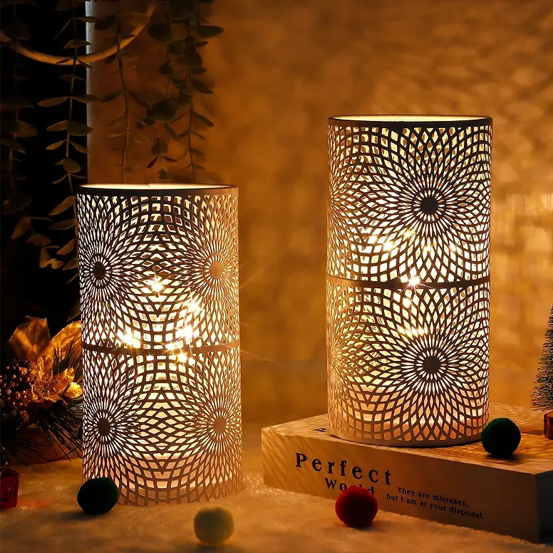 Lámpara cilíndrica nórdica moderna alimentada por Timjay para luz cálida con bombilla LED estilo Edison, lámpara de mesa LED para decoración del hogar y bodas