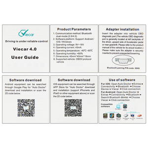 Viecar VC100 OBD2 ELM 327无线双模汽车扫描仪自动诊断工具，适用于Android IOS Windows - Product Image 5