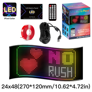 <strong>Led</strong> Soft Screen Car USB 5V App Remote Control Sign Board Custom Text Pattern Animation Programmable <strong>Display</strong> Screen Matrix Panel