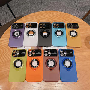 Magnetic Phone <strong>Case</strong> for iPhone 13 Pro Max <strong>Big</strong> View Camera Lens Matte <strong>PC</strong> Back Cover with Holder for iPhone 14 Pro - Product Image 6