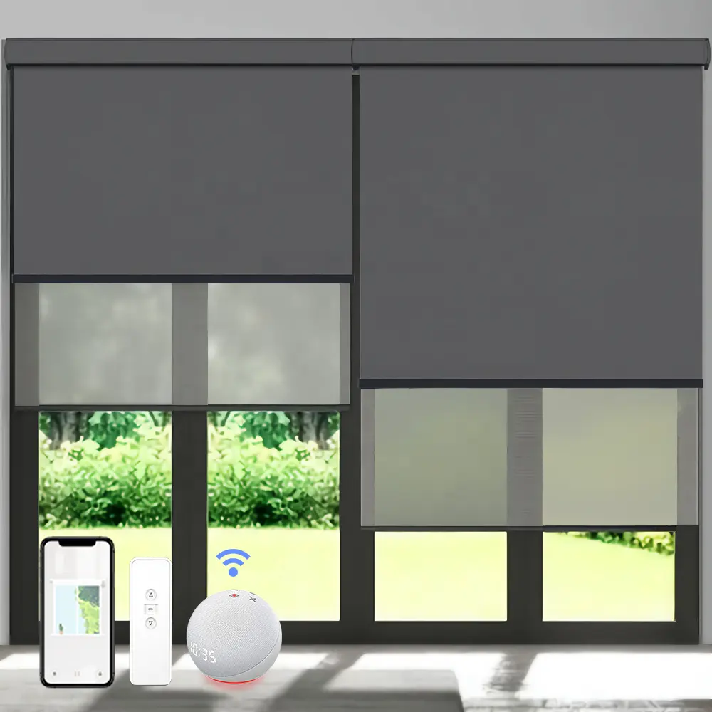 Tuya zigbee smart electric roller blinds motor window wifi app smart control motorized automatic roller blinds