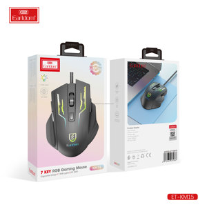 Earldom USB cablato Computer a emissione di luce a 6 tasti meccanica indotta da mano corsa elettrica per mangiare il topo da gioco del pollo