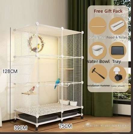 Blanco, 2 columnas, 3 niveles, frontal/trasero transparente, lujo, 6 piezas.