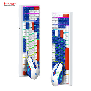 Yeni gadget T-WOLF TF610 esport 6D 3600 DPI fare ve klavye seti 98 tuşları düzeni mekanik hissediyorum renkli arka klavye - Product Image 1
