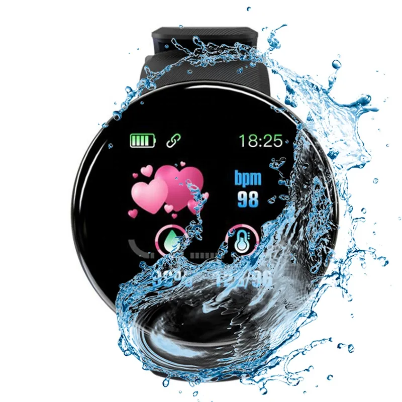 Factory New Arrivals Beste Goedkope Prijs Smartwatch Band Gratis Monster Waterdichte D18 Smart Horloge Voor Iphone Armband