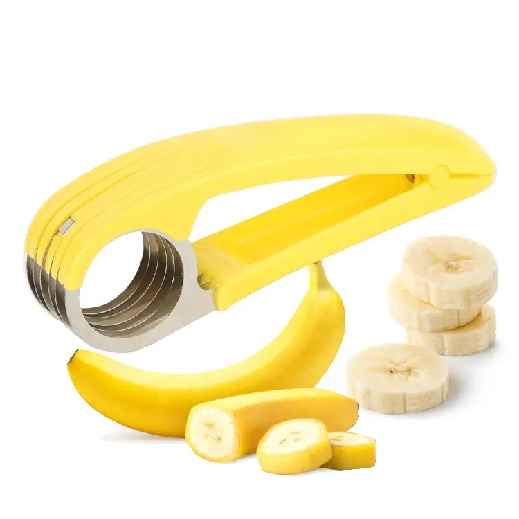 Gloway Fabricant d'outils de cuisine Plastique Acier inoxydable Éplucheur de salade de fruits et légumes Coupeur trancheur de banane à main Coupeur