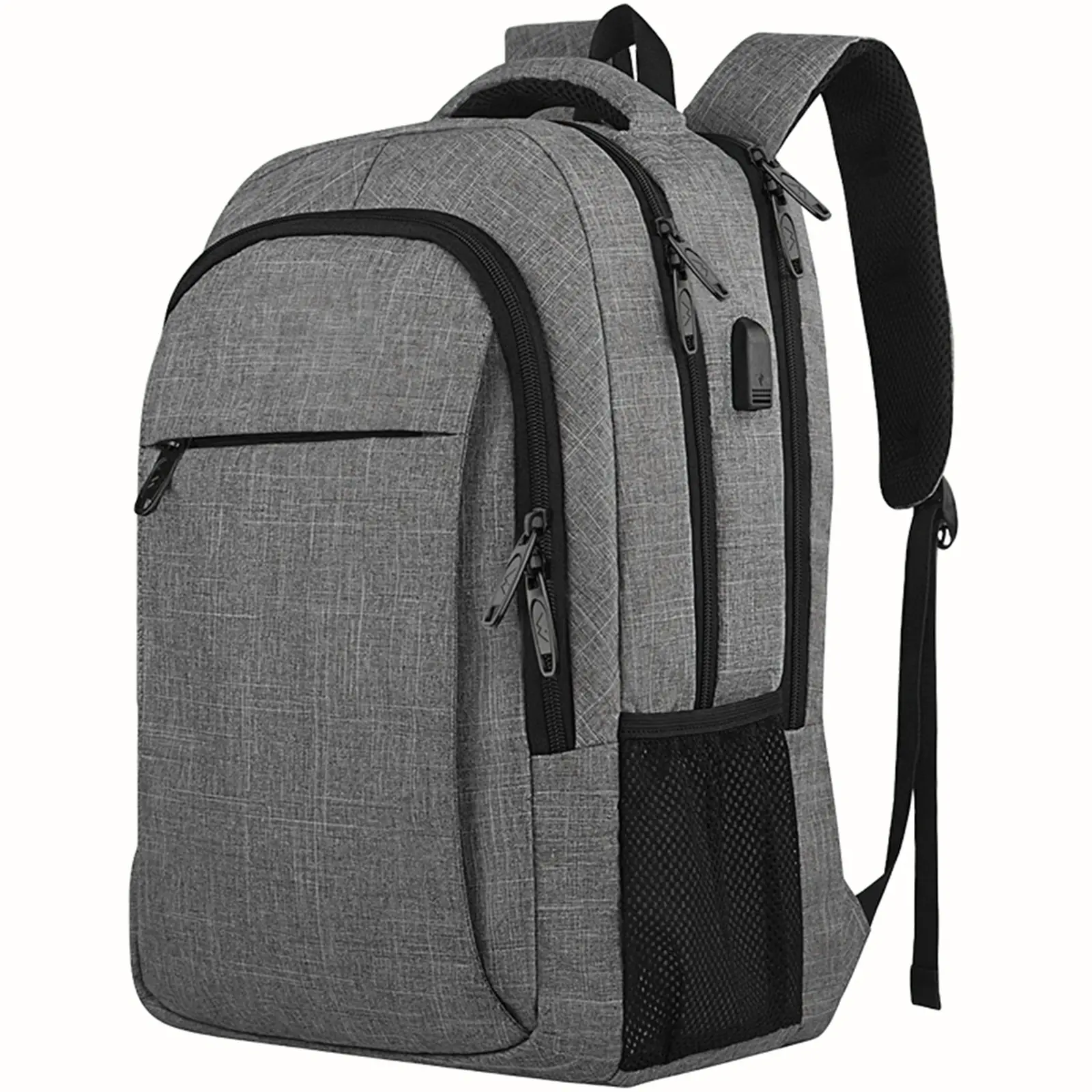 Tas ransel Laptop bepergian dengan kompartemen laptop bisnis tas Laptop awet antimaling dengan USB