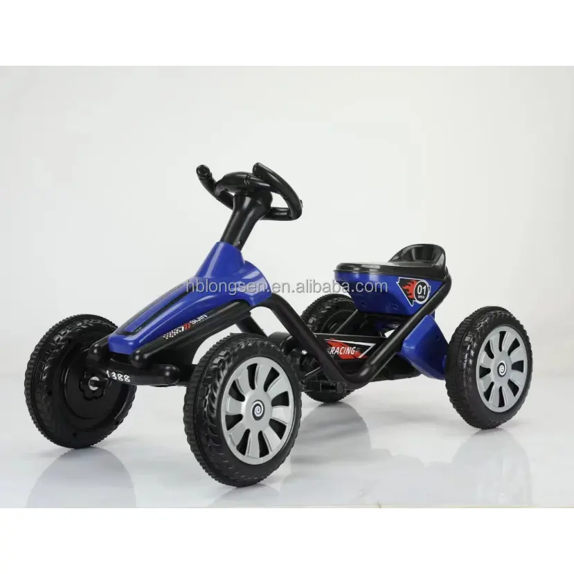 Serin çocuklar Pedal Ride On Go Kart çocuk yarış arabası Off Road tekerlekler açık oyuncak oyna