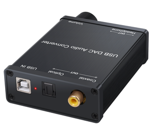 USB DAC Audio Converter <strong>with</strong> <strong>Headphone</strong> Amplifier USB to Coaxial S/PDIF Converter Digital to Analog Signal for PS4 PS3 PC - Product Image 1