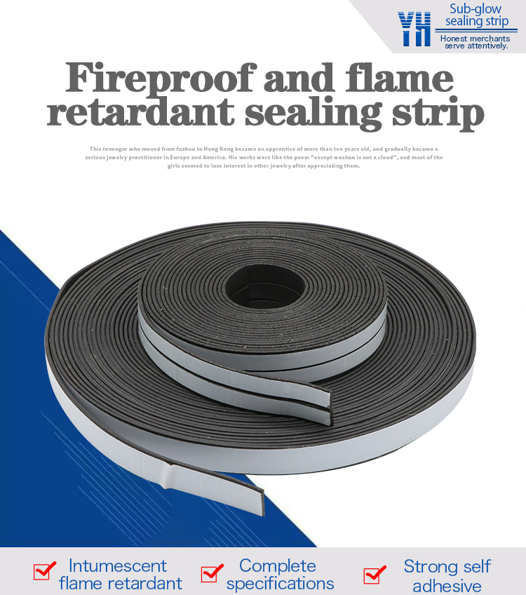 Self-adhesive fireproof expansion type epdm sealing strip door and window expansion rubber sealing strip