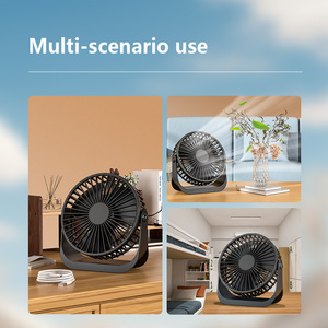 Xách tay USB nhựa máy tính để bàn <span class=keywords><strong>FAN</strong></span> 360 độ có thể điều chỉnh động cơ không chổi than gió mạnh tiếng ồn thấp cho văn phòng nhà xe - Product Image 5