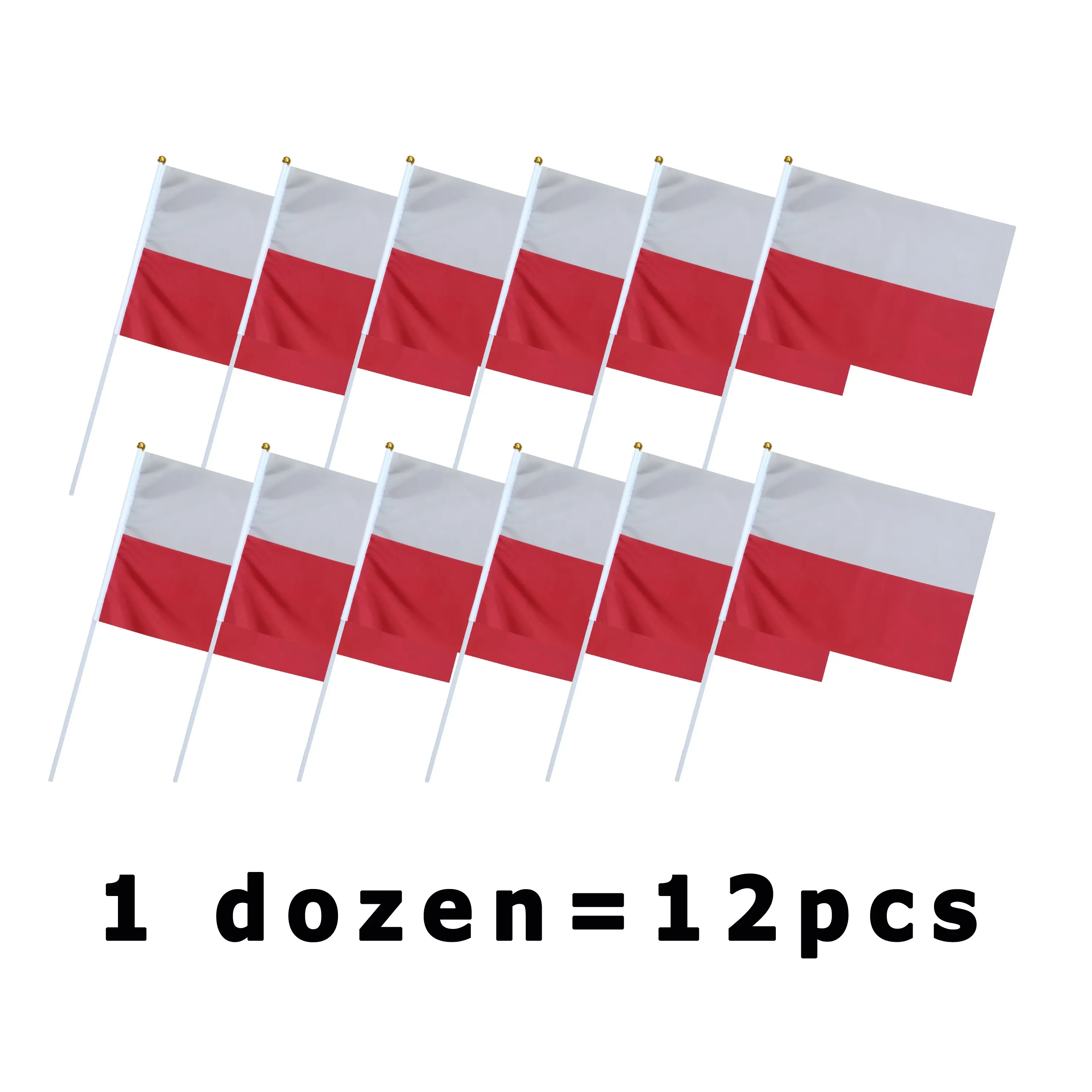 2022 Qatar World football cup top 32 paesi tifo bianco rosso polacco polonia bandiere sventolanti a mano
