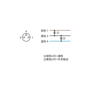 Yüksek ve düşük TK53CF-W2-11 sıcaklığa dayanıklı M8 dik açı tipi 3-pin 2m 30V DC NO ara kablosu ile LED ışık - Product Image 3
