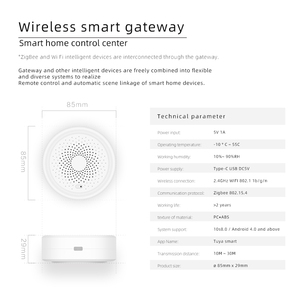 Оптовая продажа, беспроводной концентратор Tuya Zigbee, Умный домашний шлюз, автоматизация для системы безопасности умного дома, совместимая с Alexa - Product Image 5