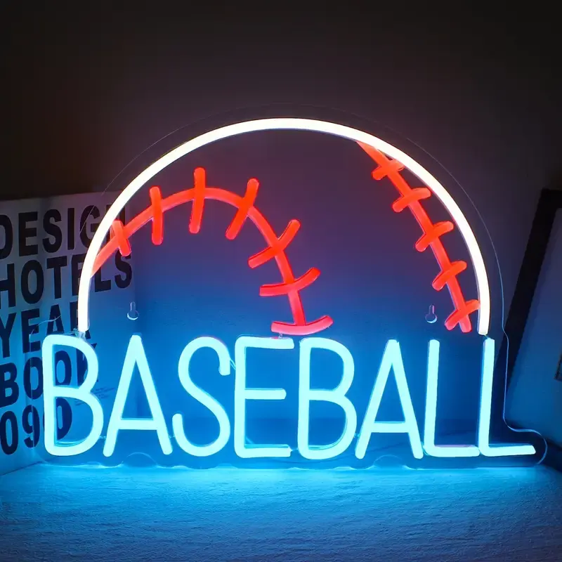 Entrega rápida Dropshipping Decoracion Letras Luz Logo BÉISBOL Letrero de neón Luces de neón Envío de la gota para la fiesta