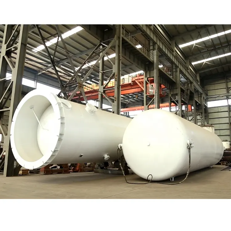 Edelstahl-Lagert ank Großer atmos phä rischer Lagert ank mit flachem Boden und flüssigem Sauerstoff-Stickstoff tank