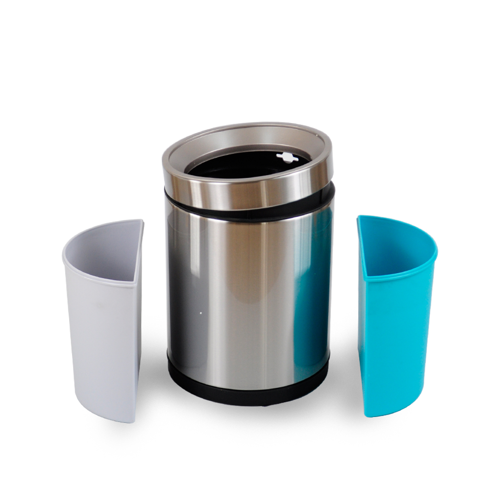 Double Trash Can Household Double Recycling Bin Plastic Trash Bin Sorting Garbage Can