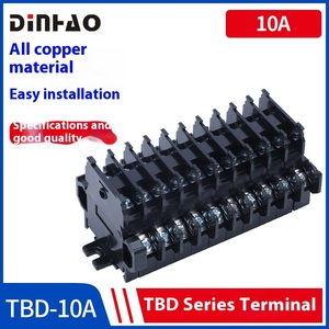 TBD-10A Rail Fixed End Plate Copper Part <strong>Terminal</strong> Internal Card Quick Guide for <strong>Spring</strong> <strong>Terminal</strong> <strong>Block</strong> <strong>Connection</strong> - Product Image 5
