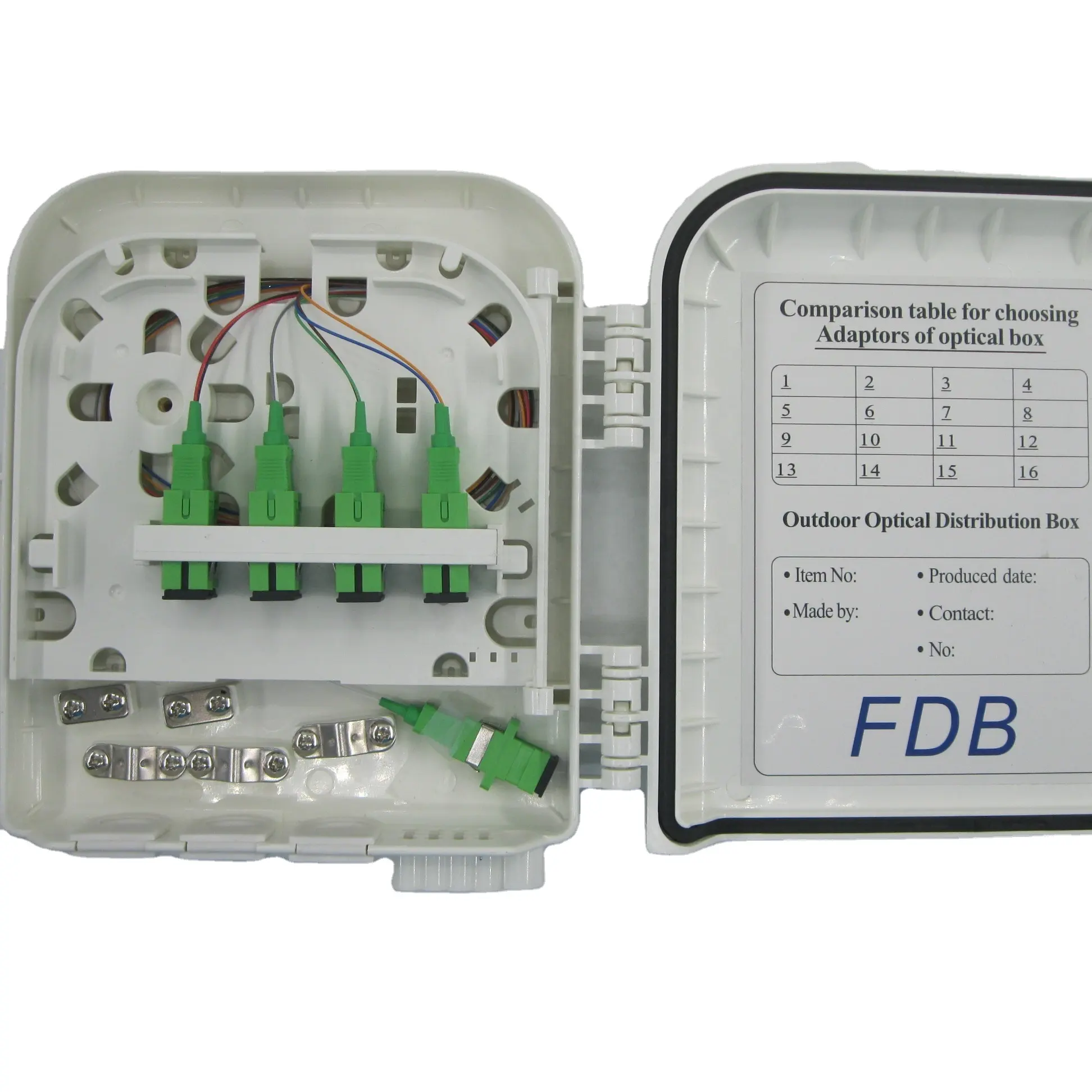 Scatola terminale della scatola in fibra ottica FTTH scatola di distribuzione in fibra ottica 8 porte fuori porta cavo di derivazione in fibra ottica ip65 impermeabile