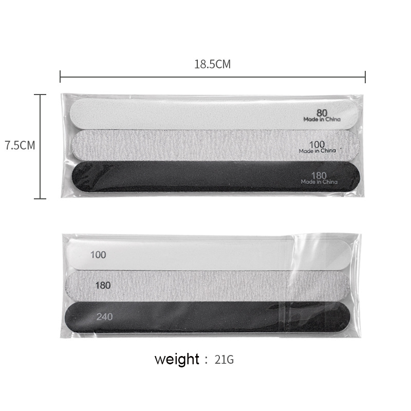 Papier abrasif noir, blanc et gris - Lot de 3