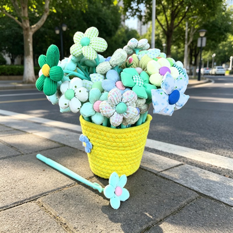 Bolígrafo de flores-serie verde-compre 50 y obtenga un cubo gratis-05mm